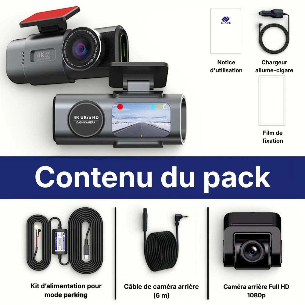 Driveonix Caméra Navis 4K - GPS - mode parking