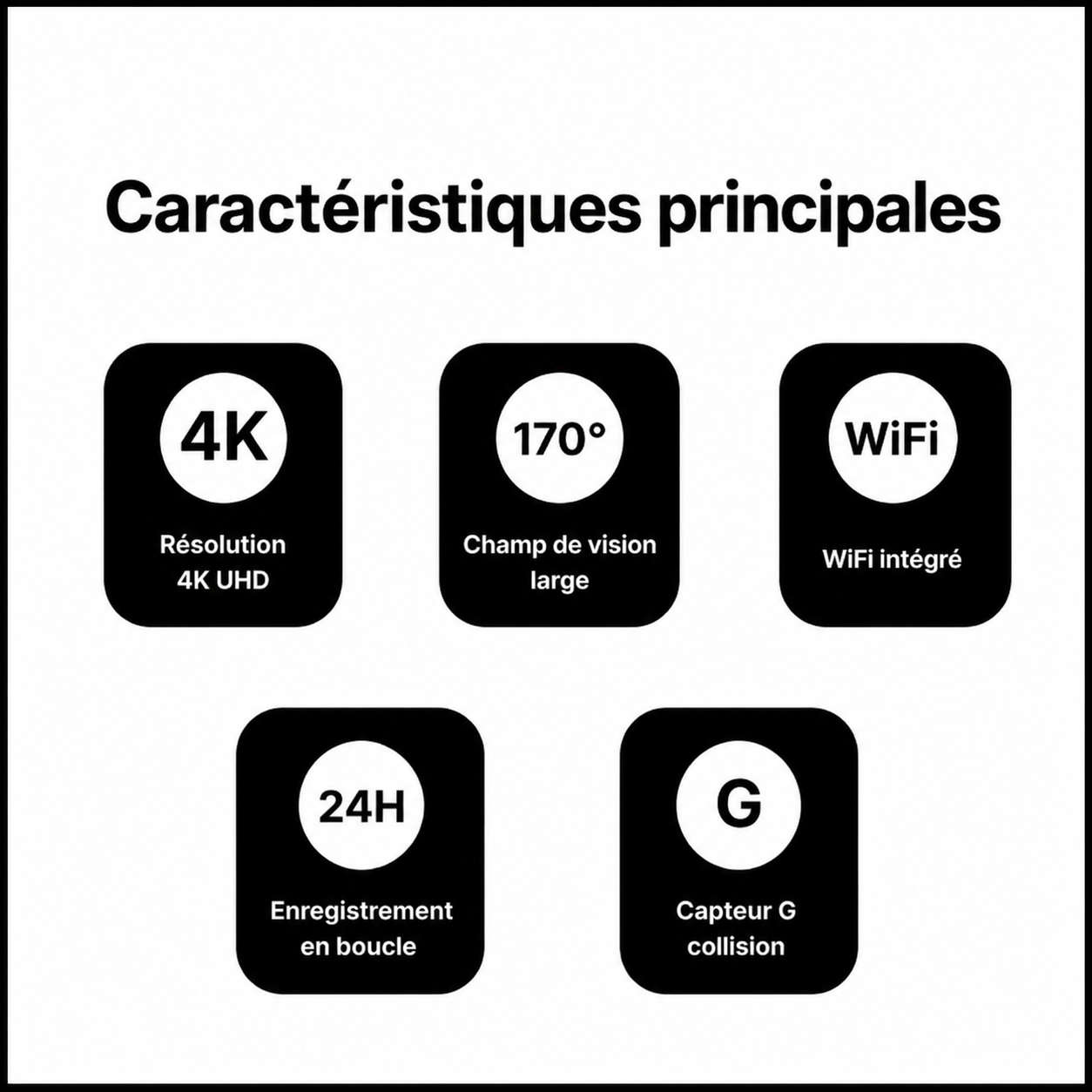 Driveonix Caméra Sentinelle 4K - mode parking - avant/arrière